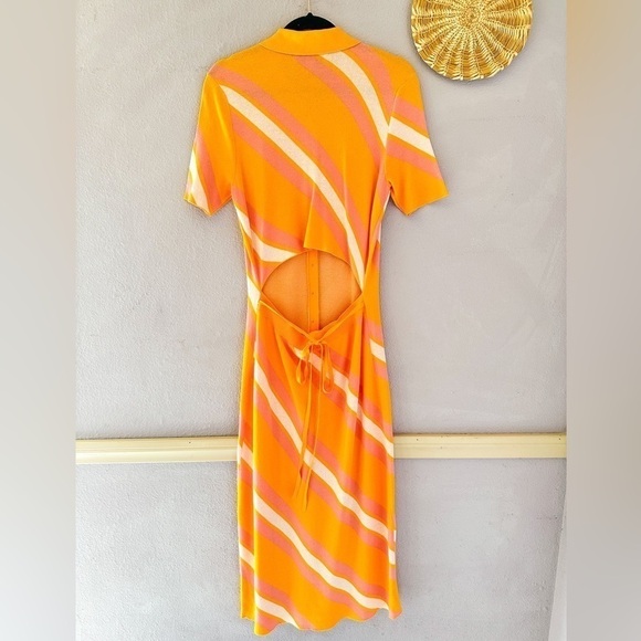 Derek Lam 10 Crosby Aurelia Cut Out Knit Shirt Dress European Summer Size Medium - Picture 6 of 7